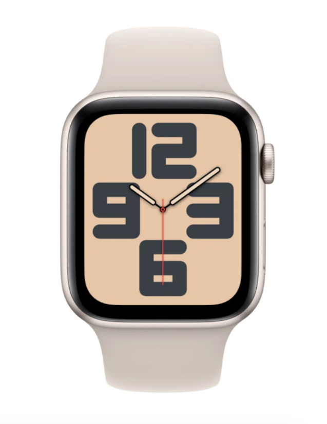 Умные часы Apple Watch SE (2023) 44mm Starlight Aluminium Case with Starlight Sport Band (EU) в Челябинске купить по недорогим ценам с доставкой