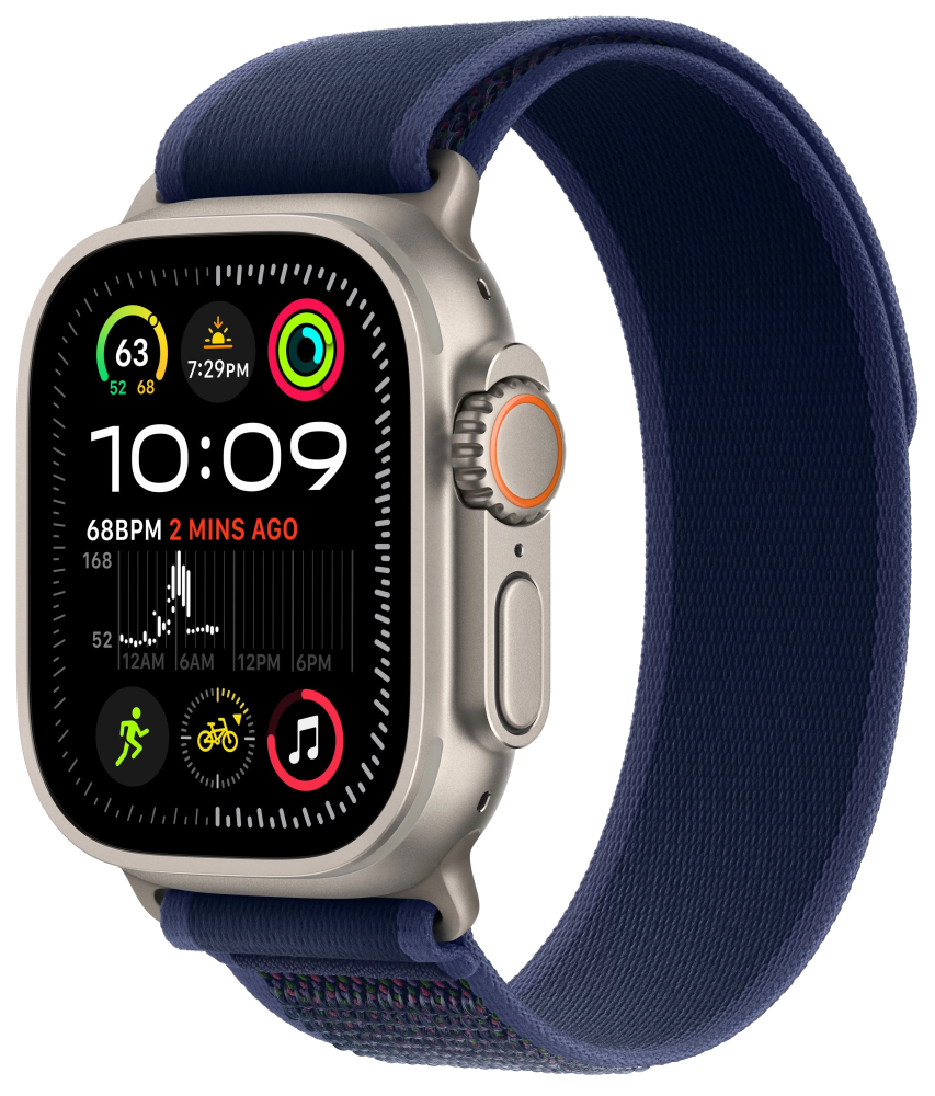 Умные часы Apple Watch Ultra 2 (2024) 49mm Titanium Case with Navy Trail Loop (EU) в Челябинске купить по недорогим ценам с доставкой
