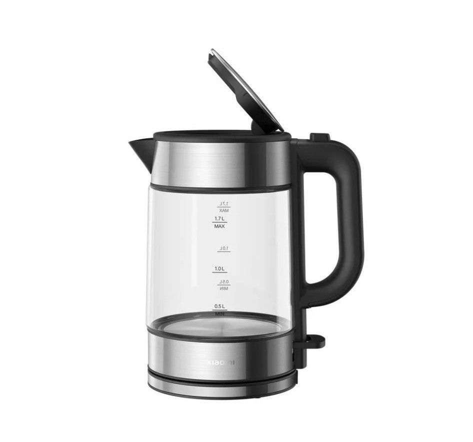 Чайник Xiaomi Electric Glass Kettle RU 1.7L, черный в Челябинске купить по недорогим ценам с доставкой