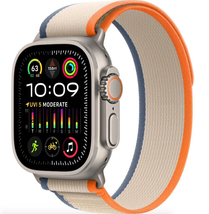 Умные часы Apple Watch Ultra 2 GPS+Cellular 49mm Titanium Case with Orange/Beige Trail Loop (EU) в Челябинске купить по недорогим ценам с доставкой