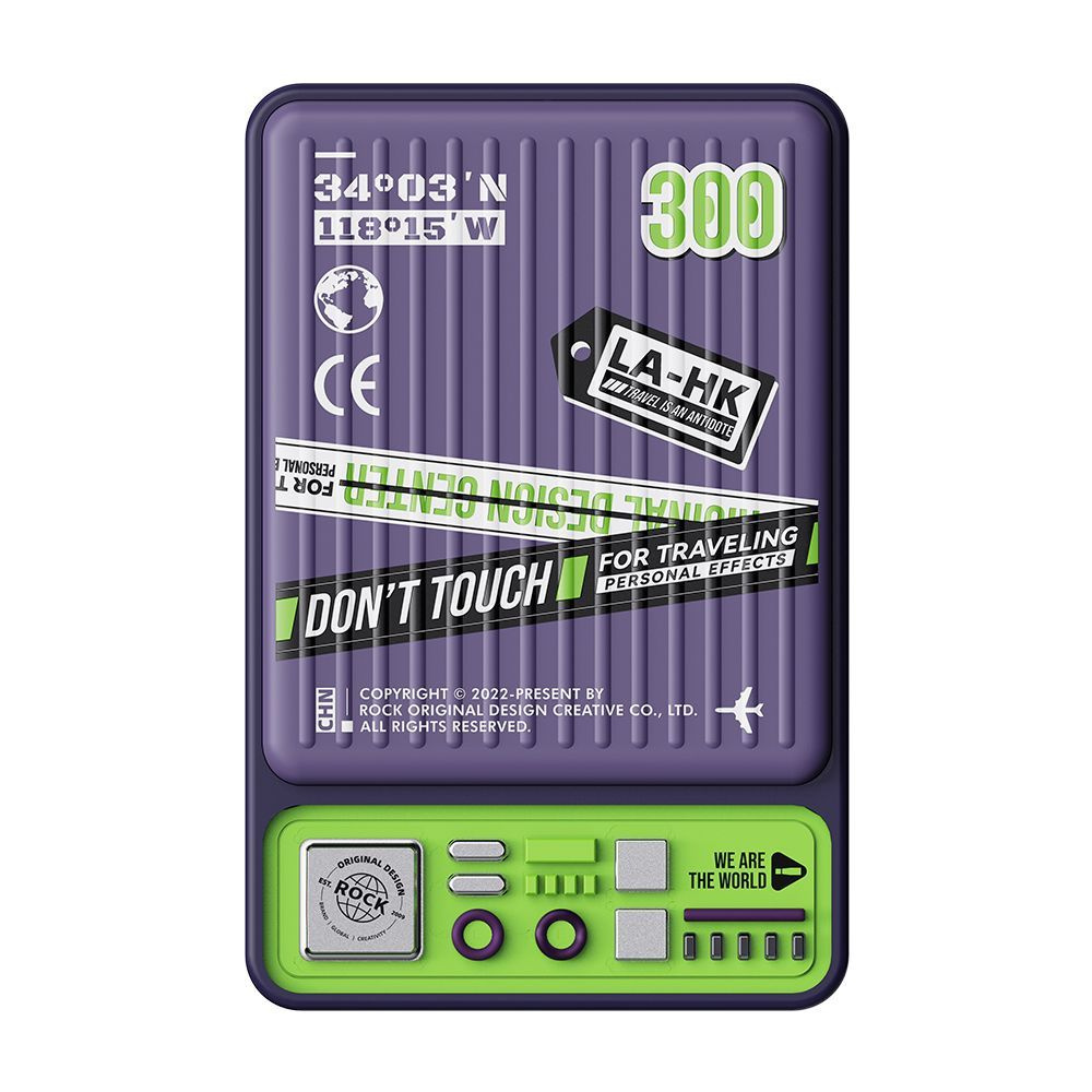 Внешний аккумулятор ROCK Travel Series P90 20W Magnetic Power Bank 10000 mAh, фиолетовый (с MagSafe) в Челябинске купить по недорогим ценам с доставкой