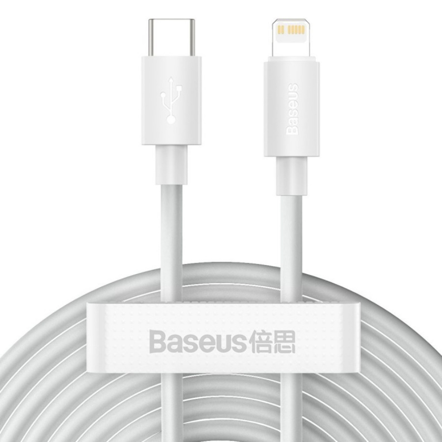 Кабель Baseus Simple Wisdom Data Cable Kit Type-C to Lightning 20W (TZCATLZJ-02) - 2 шт. L=1.5m в Челябинске купить по недорогим ценам с доставкой