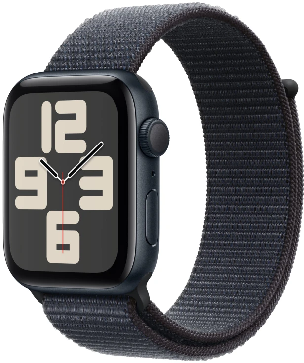 Умные часы Apple Watch SE (2024) 40mm Midnight Aluminium Case with Black Sport Loop (EU) в Челябинске купить по недорогим ценам с доставкой