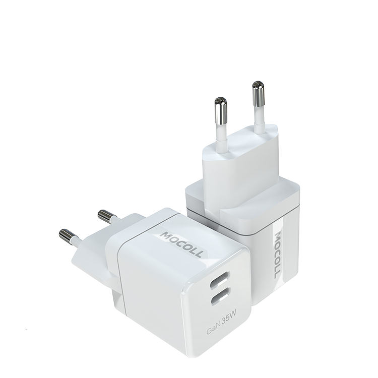 СЗУ MOCOLL Mini Fast Charge 35W, белый (USB-C and USB-C) в Челябинске купить по недорогим ценам с доставкой