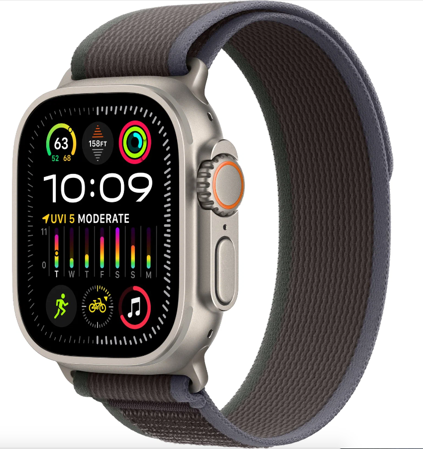 Умные часы Apple Watch Ultra 2 GPS+Cellular 49mm Titanium Case with Blue/Black Trail Loop (EU) в Челябинске купить по недорогим ценам с доставкой
