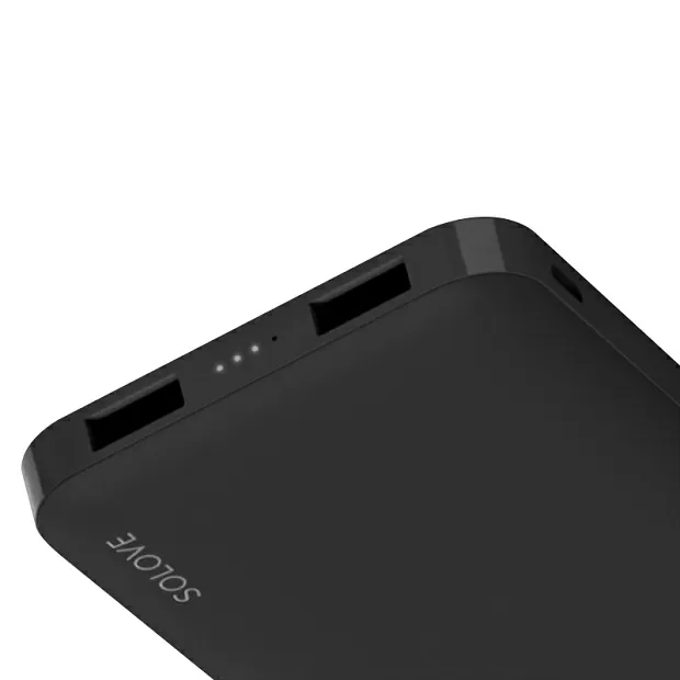 Внешний аккумулятор Power Bank Xiaomi SOLOVE 10000mAh с 2xUSB + кожаный чехол (001M Black) в Челябинске купить по недорогим ценам с доставкой