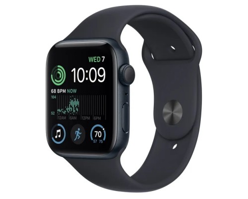 Умные часы Apple Watch SE (2024) 40mm Midnight Aluminium Case with Black Sport Band (EU) в Челябинске купить по недорогим ценам с доставкой