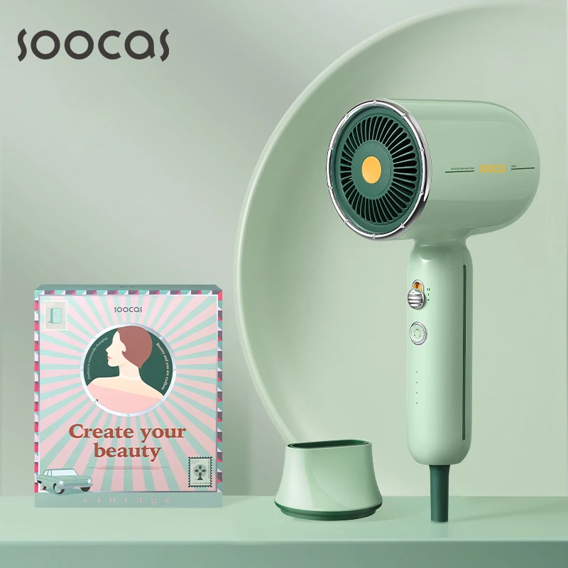 Фен Xiaomi Soocas RH1 Retro, зеленый в Челябинске купить по недорогим ценам с доставкой