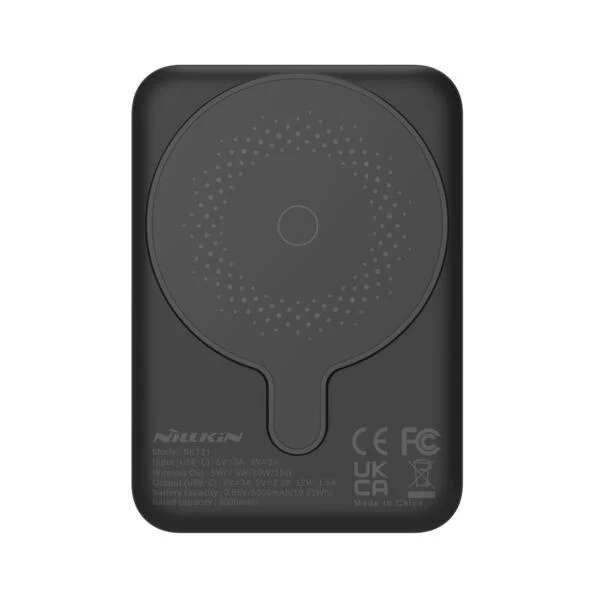 Внешний аккумулятор Nillkin Magnetic Battery Pack 5000mAh, 15W с MagSafe, черный (NKT21) в Челябинске купить по недорогим ценам с доставкой