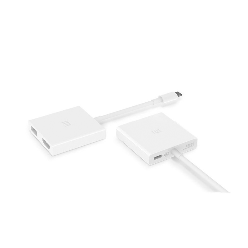 Переходник/адаптер Xiaomi USB Type-C - USB / HDMI (ZJQ01TM), 0.15 м, белый в Челябинске купить по недорогим ценам с доставкой