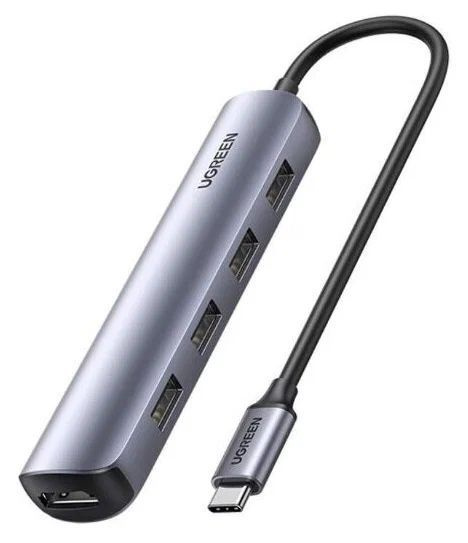 Хаб USB-C Hub Ugreen 5 в 1 to HDMI + 4xUSB 3.0 (CM417) в Челябинске купить по недорогим ценам с доставкой