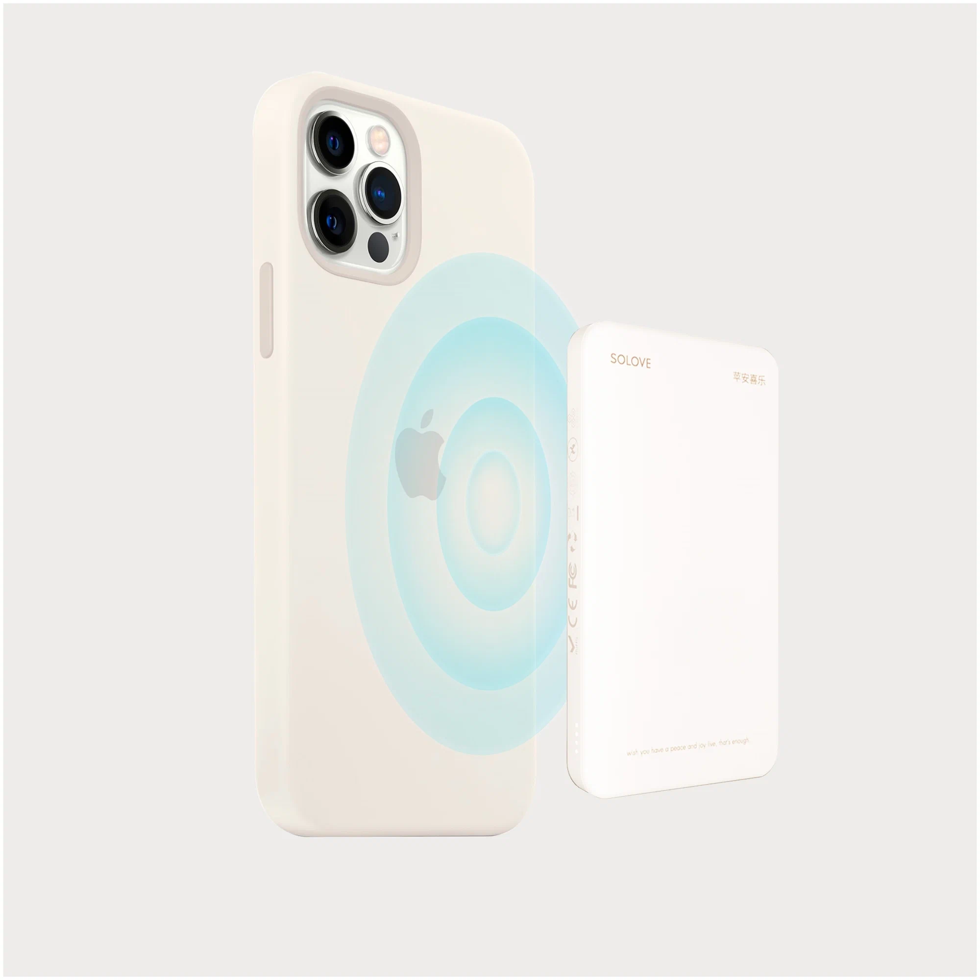 Внешний аккумулятор SOLOVE 5000mAh Magnetic MagSafe 20W QC 3PD 3A Lightning/Type-C (W9), белый в Челябинске купить по недорогим ценам с доставкой