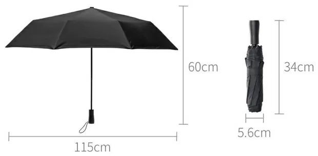 Зонт Xiaomi Everyday Elements Oversize Umbrella MIU001, черный в Челябинске купить по недорогим ценам с доставкой