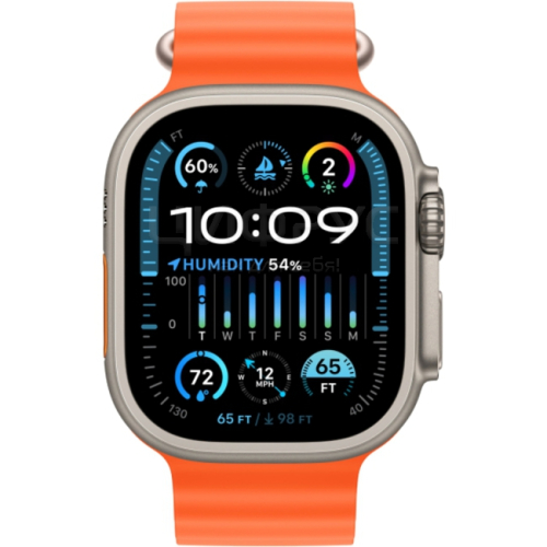 Умные часы Apple Watch Ultra 2 GPS+Cellular 49mm Titanium Case with Orange Ocean Band (EU)