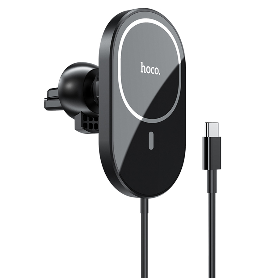 Держатель магнитный c БЗУ HOCO CA90 MagSafe 15W (в дефлектор) в Челябинске купить по недорогим ценам с доставкой