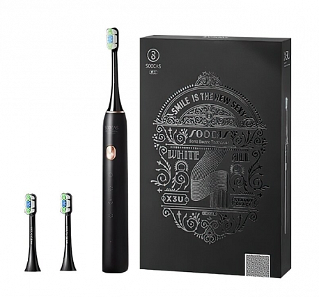 Звуковая зубная щетка Soocas X3U Set, Black в Челябинске купить по недорогим ценам с доставкой