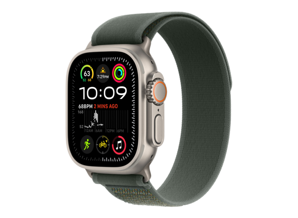 Умные часы Apple Watch Ultra 2 (2024) 49mm Titanium Case with Green Trail Loop (EU) в Челябинске купить по недорогим ценам с доставкой