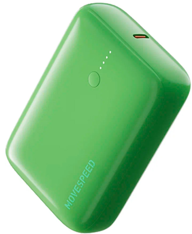 Внешний аккумулятор Movespeed Q10 10000mAh, USB+USB-C, зеленый в Челябинске купить по недорогим ценам с доставкой