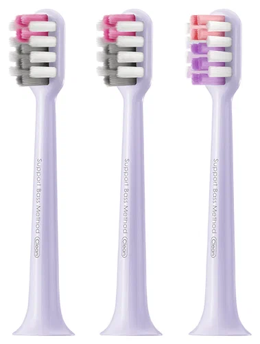 Набор насадок Dr.Bei EB-02PL для звуковой щетки, фиолетовый (3 шт) в Челябинске купить по недорогим ценам с доставкой