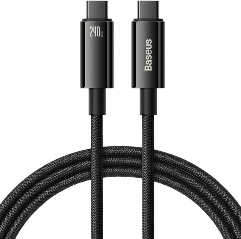 Кабель Baseus Tungsten Gold Fast Charging Data Cable Type-C - Type-C 240W, 1м в Челябинске купить по недорогим ценам с доставкой