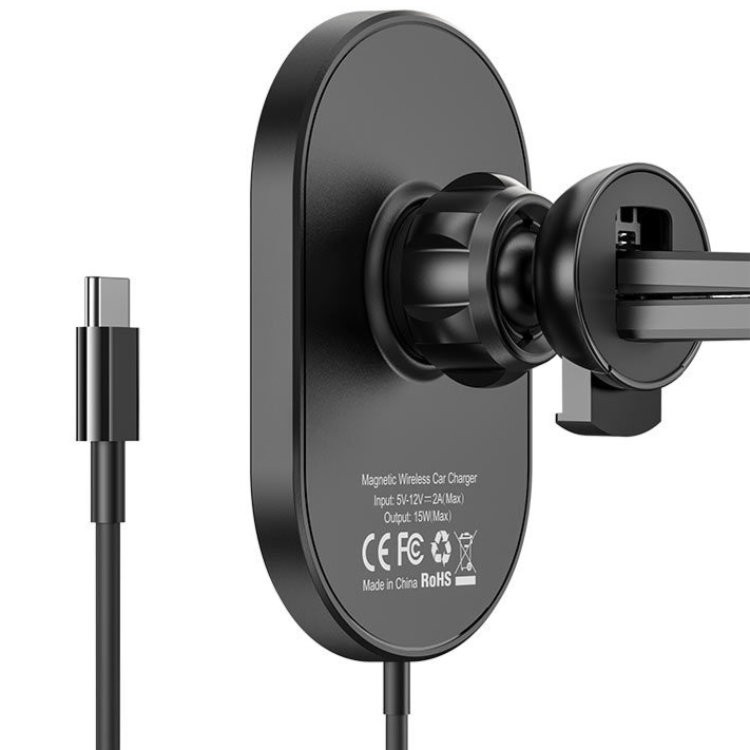 Держатель магнитный c БЗУ HOCO CA90 MagSafe 15W (в дефлектор) в Челябинске купить по недорогим ценам с доставкой