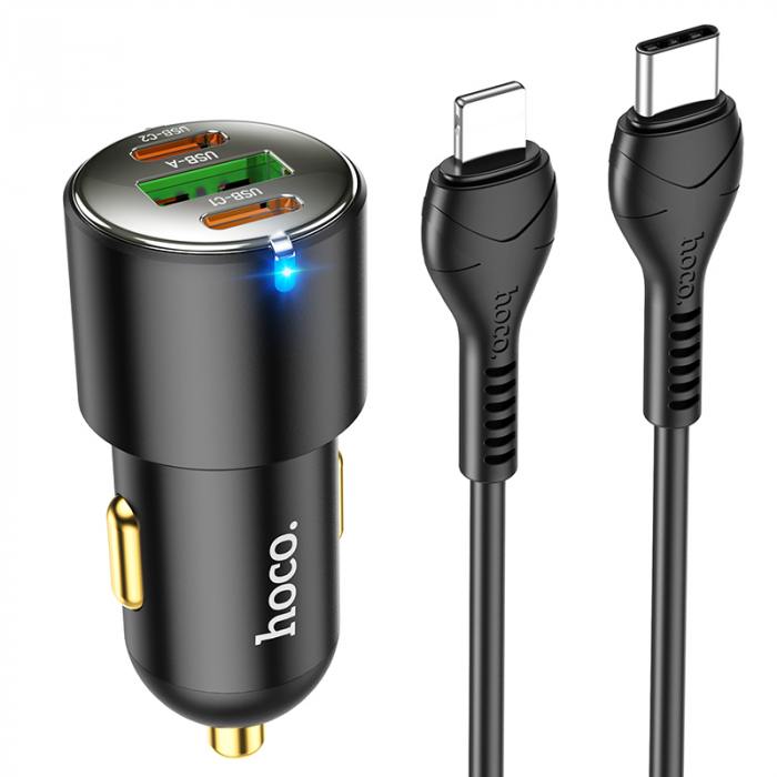 АЗУ HOCO NZ6 45W, QC3.0+PD (2xUSB-C+USB-A) + кабель USB-C в Челябинске купить по недорогим ценам с доставкой