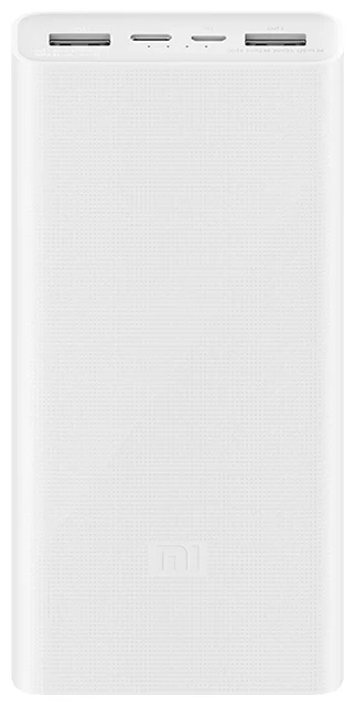Аккумулятор Xiaomi Mi Power Bank 3 20000 (PLM18ZM), белый в Челябинске купить по недорогим ценам с доставкой