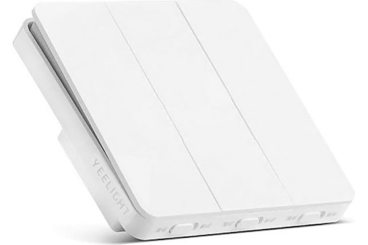 Выключатель Xiaomi Yeelight YLKG14YL, белый (3 клавиши) в Челябинске купить по недорогим ценам с доставкой