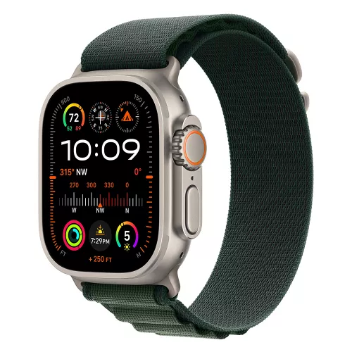 Умные часы Apple Watch Ultra 2 (2024) 49mm Titanium Case with Green Alpine Loop (EU) в Челябинске купить по недорогим ценам с доставкой