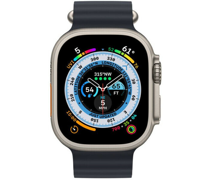 Умные часы Apple Watch Ultra GPS+Cellular 49mm Titanium Case with Midnight Ocean Band (EU) в Челябинске купить по недорогим ценам с доставкой
