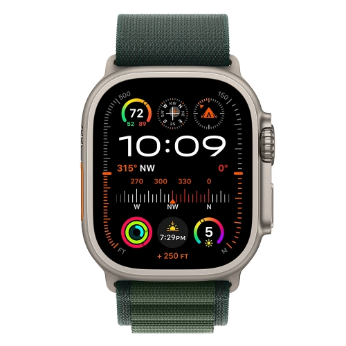 Умные часы Apple Watch Ultra 2 (2024) 49mm Titanium Case with Green Alpine Loop (EU) в Челябинске купить по недорогим ценам с доставкой