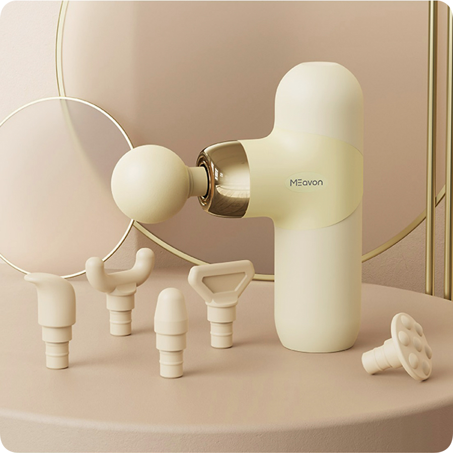 Фасциальный массажер для тела Xiaomi Meavon Fascia Massage Gun Muscle Relaxation Mini 2 Beige в Челябинске купить по недорогим ценам с доставкой