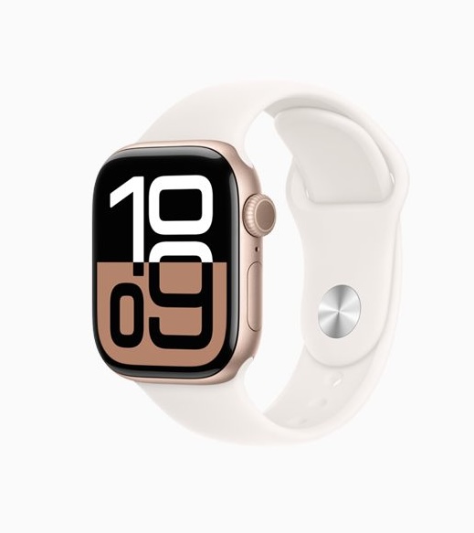 Умные часы Apple Watch Series 10 46mm Rose Gold Aluminium with Light Blush Sport Band в Челябинске купить по недорогим ценам с доставкой