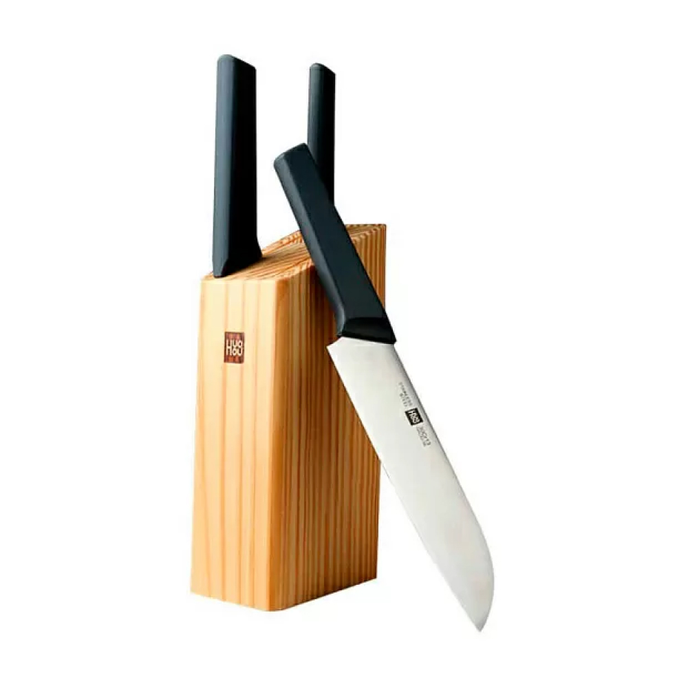 Набор стальных ножей Xiaomi HuoHou 4-Piece Kitchen Knife Set Lite Black (HU0059) в Челябинске купить по недорогим ценам с доставкой