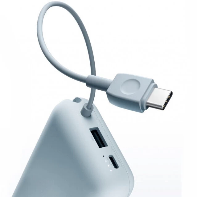 Внешний аккумулятор Xiaomi Mi Power Bank With Cable USB-C 10000mAh Pocket Version, синий (P15ZM) в Челябинске купить по недорогим ценам с доставкой