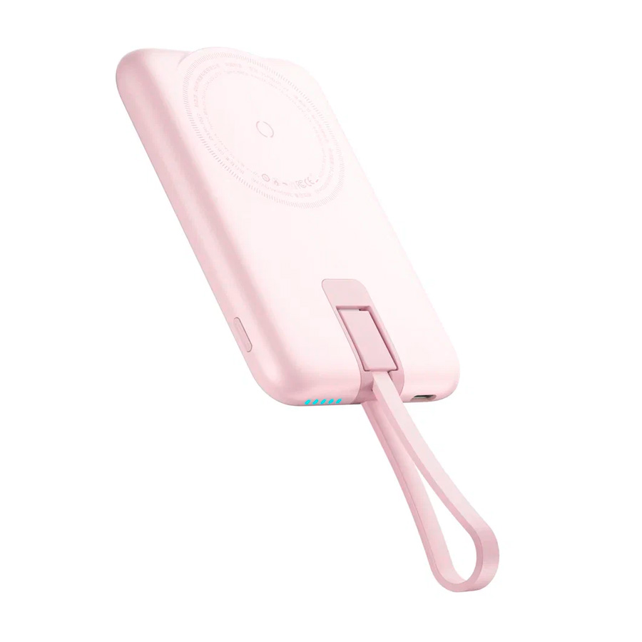 Внешний аккумулятор Movespeed Wireless Charger 5000mAh, USB-C, розовый в Челябинске купить по недорогим ценам с доставкой