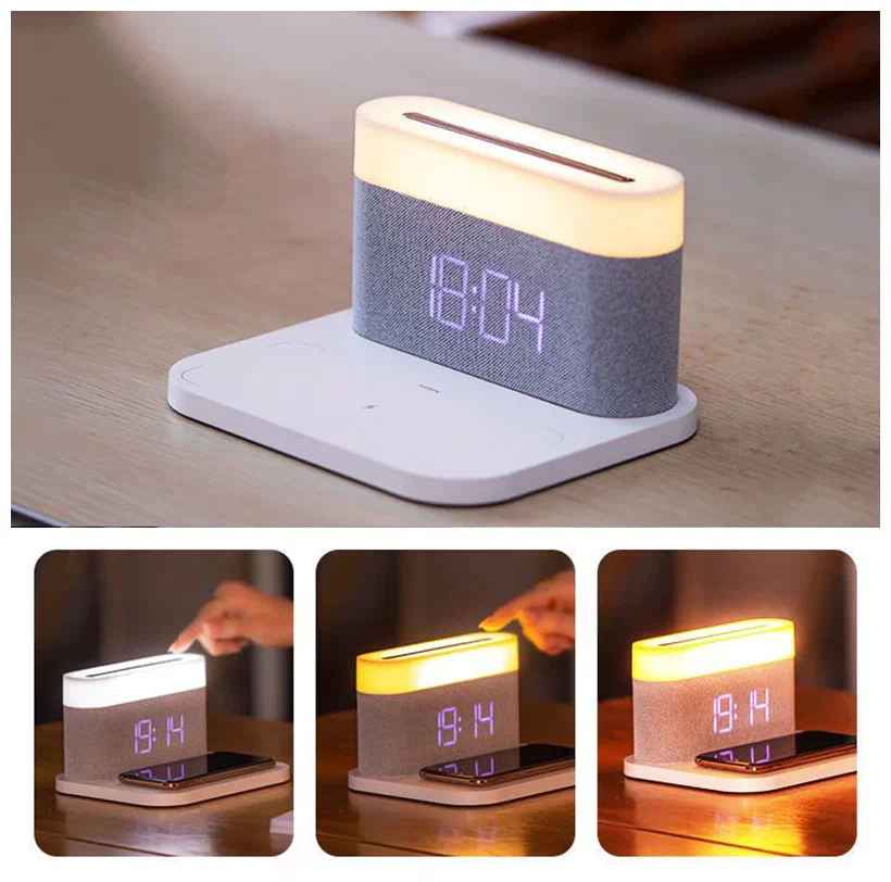 Ночник с часами Youpin VFZ и беспроводной зарядкой (C-WCLL-C01) в Челябинске купить по недорогим ценам с доставкой