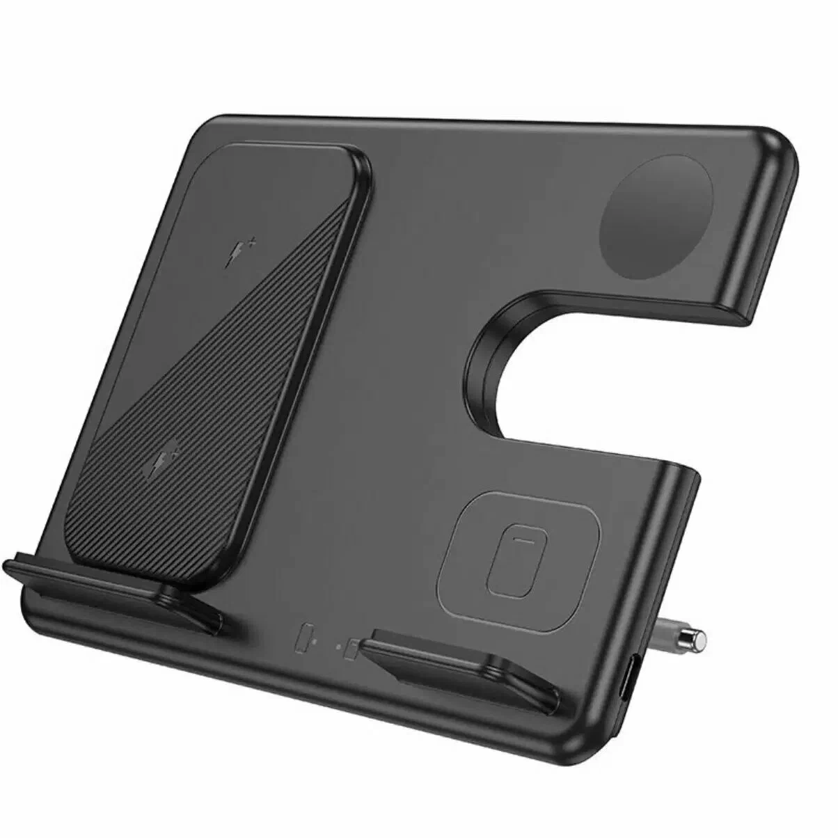 Беспроводное зарядное устройство HOCO CQ2 для iPhone/ Airpods/ Galaxy Watch, черная в Челябинске купить по недорогим ценам с доставкой