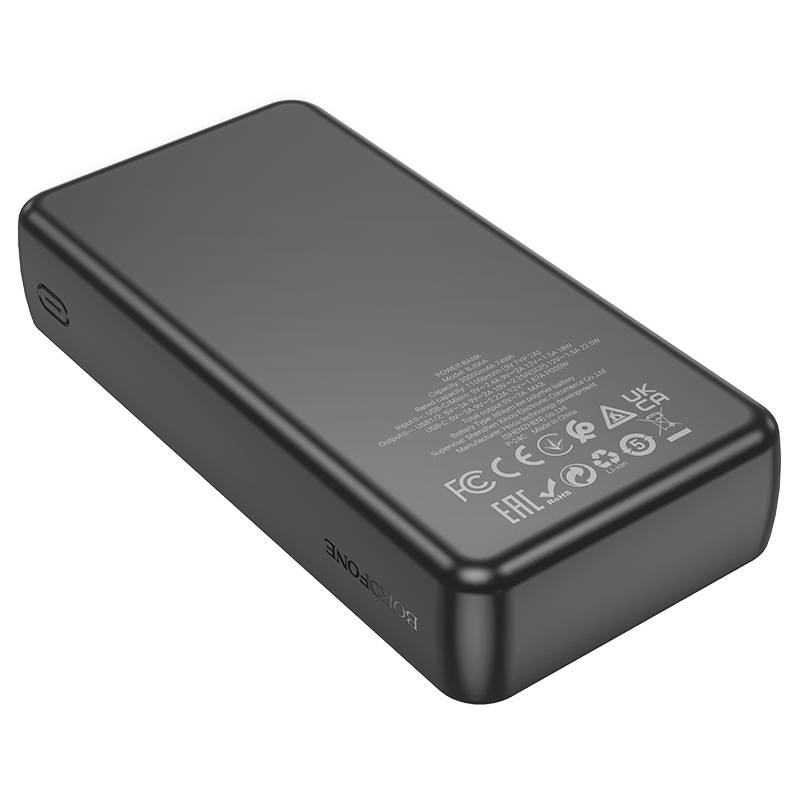 Внешний аккумулятор Borofone BJ56A 20000 mAh QC3.0 PD 22.5W, черный в Челябинске купить по недорогим ценам с доставкой