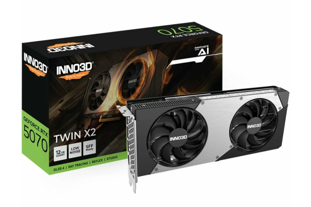 Видеокарта Inno3D GeForce RTX 5070, Twin X2 OC White 12 Gb (N50702-12D7X-195064N) 1xHDMI, 3xDP, Ret в Челябинске купить по недорогим ценам с доставкой