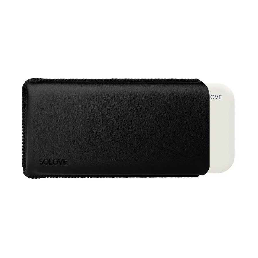 Внешний аккумулятор Power Bank Xiaomi SOLOVE 10000mAh с 2xUSB + кожаный чехол (001M Black) в Челябинске купить по недорогим ценам с доставкой