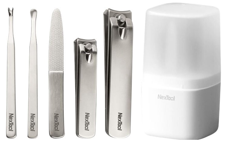 Набор Xiaomi Nextool Nail Clipper Set, серебристый, 5 предметов (NE20015) в Челябинске купить по недорогим ценам с доставкой