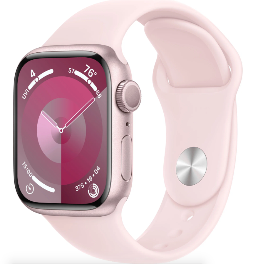 Умные часы Apple Watch Series 9 41mm Pink Aluminium Case with Pink Sport Band в Челябинске купить по недорогим ценам с доставкой