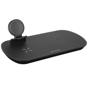 БЗУ Deppa Qi Charging Station 3 в 1 для Samsung Galaxy Phone+Watch+Buds, черное (24011) в Челябинске купить по недорогим ценам с доставкой