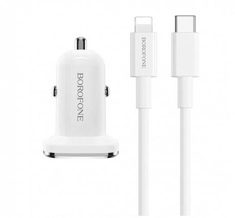 АЗУ Borofone BZ12B QC3.0 1xUSB-C 18W + кабель Lightning в Челябинске купить по недорогим ценам с доставкой
