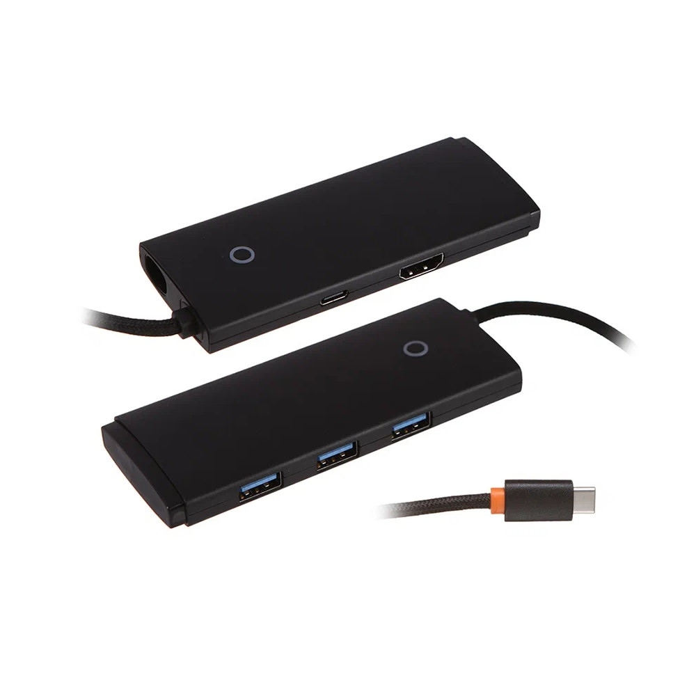 USB-хаб 5 in 1 Baseus Lite Series 5-Port Type-C HUB Docking Station (Type-C - HDMI+USB3.0*3+PD)
