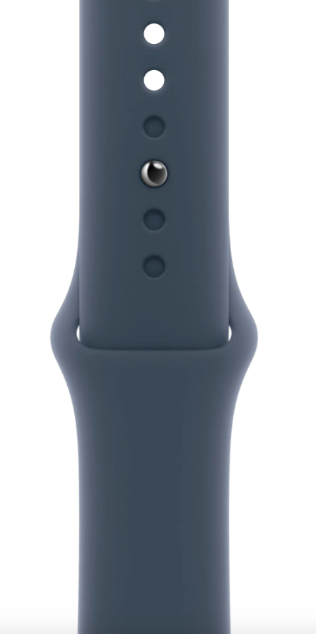 Умные часы Apple Watch Series 9 41mm Silver Aluminum Case with Blue Sport Band в Челябинске купить по недорогим ценам с доставкой