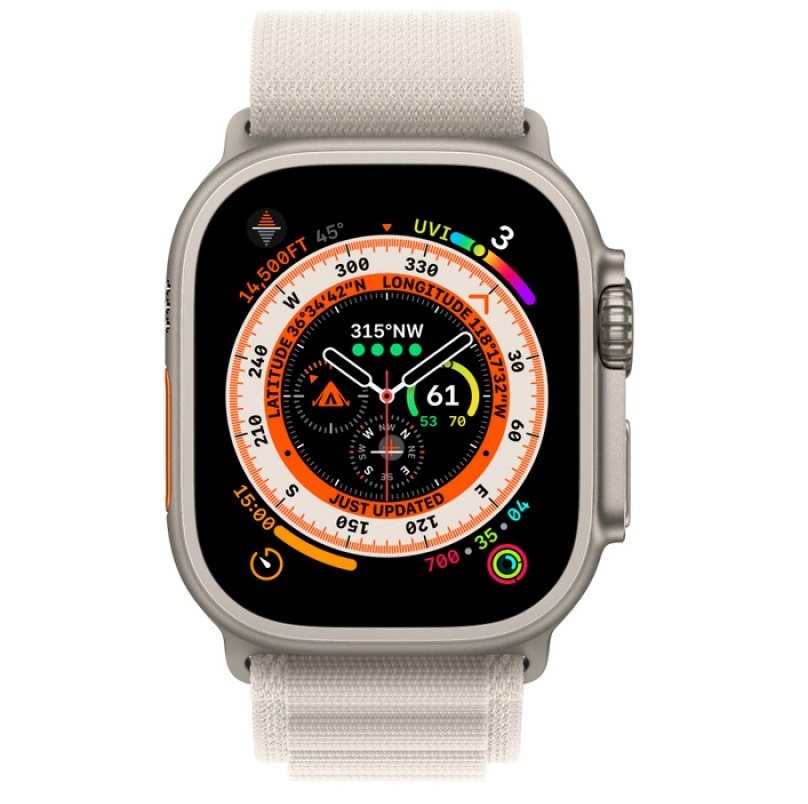 Умные часы Apple Watch Ultra GPS+Cellular 49mm Titanium Case with Starlight Alpine Loop (EU) в Челябинске купить по недорогим ценам с доставкой