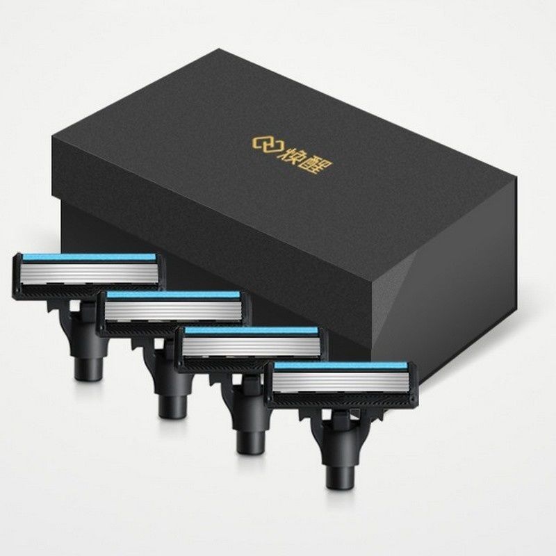 Xiaomi Сменные лезвия для бритвы Xiaomi Mijia Lemon Razer (4шт) в Челябинске купить по недорогим ценам с доставкой