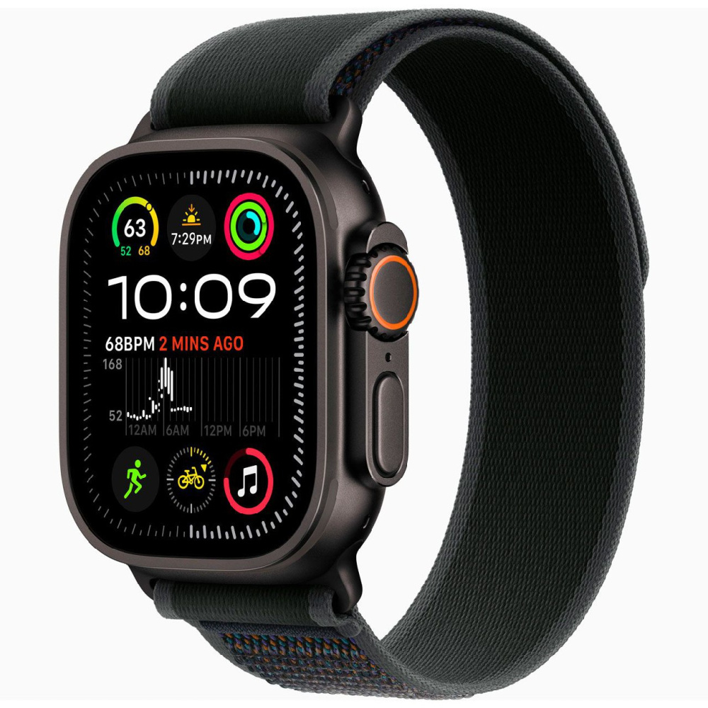 Умные часы Apple Watch Ultra 2 GPS+Cellular 49mm Black Titanium Case with Black Trail Loop (EU) в Челябинске купить по недорогим ценам с доставкой